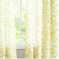 thumbnail image 2 of Exultantex Leaf Print Sheer Curtain with Grommets - W55"×L95", Yellow, Sheer Fabric，Set of 2, 2 of 5