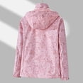 thumbnail image 2 of Abrigo de mujer al aire libre con estampado de hojas cortavientos impermeable para mujer elegante chaqueta con capucha con bolsillos con cremallera para actividades al aire libre, 2 of 5