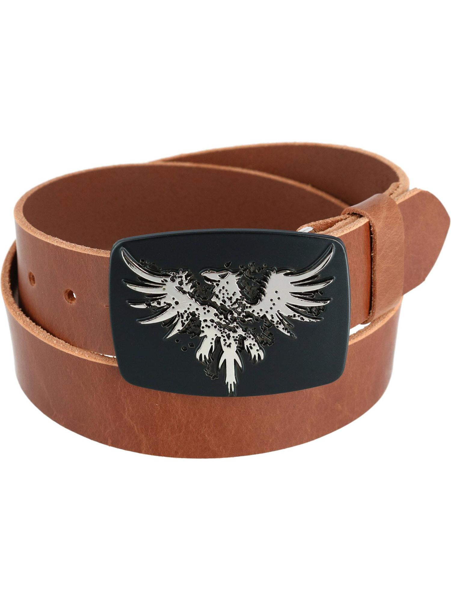 CTM? Leather Bridle Belt with Phoenix Belt Buckle (2 Buckle Set) (Men's