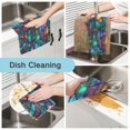 thumbnail image 2 of Yayeee 6 Pack Kitchen Dishcloths for Washing Dishes Soft Absorbent Microfiber Towels, Stained Glass Pattern, 2 of 9