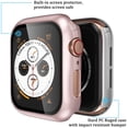 thumbnail image 3 of Hard Case for Apple Watch Series 6/5 40mm with Screen Protector, (2 Pack) Full Body Protective Bumper Case Cover for iWatch SE/Series 4 , Rose Gold/Silver, 3 of 5