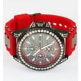 thumbnail image 4 of 53mm Montres Carlo Modern Sports Sparkling Stones Luxury Wrist Men's Dress Watch (Red), 4 of 4