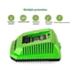 thumbnail image 3 of 2026 40v Lithium Battery Charger For Greenworks 29482 G-max 40v Li-ion Battery 29472 29482 29652 G40825, 3 of 5