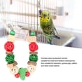 thumbnail image 4 of Juguete De Columpio De Bola De Ratán Para Pájaros, Juguete Para Masticar Loros, Moler Dientes Coloridos De Madera Para Hámster Para Navidad, 4 of 7
