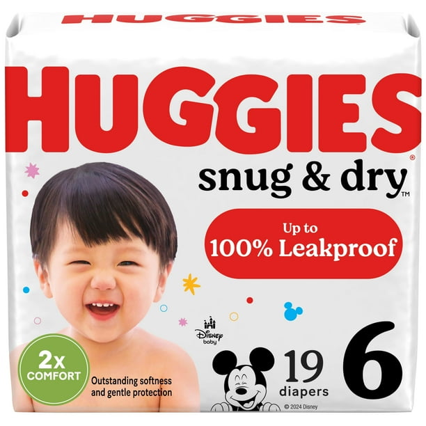 Pañales Huggies Snug & Dry Talla 6, 19 unidades, 16 kg+