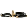 thumbnail image 4 of Propane Brass 4 Port Tee- Comes with 5ft and 12ft Hoses, Allows for Connection Between Auxiliary Propane Cylinder and Propane Appliances (59123), Black, 4 of 9