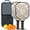 Pioneer Flower Floral-2, variant on Pickleball Paddles Set,Pioneer Flower Floral Print Pattern Fiberglass Surface Pickleball Racket Set with 2 Indoor Outdoor Pickleball Balls and Pickleball Bag,Pickle-ball Equipment