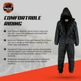 thumbnail image 5 of Daniel Smart Motorcycle Soft Polyester Rain Suit for Man Waterproof with Reflective piping and Zipper Closure., 5 of 6