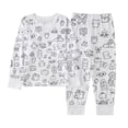thumbnail image 6 of WhouRiu Girls Cartoon Graphic Pajamas Long Sleeve Crew Neck T Shirts And Pants Pajama Set 2 Piece Kids Autumn Cozy Cute Sleepwear,2-3 Years, 6 of 9