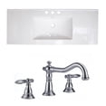 thumbnail image 1 of American Imaginations 59-in. W 3H4-in. Ceramic Top Set In White Color - Overflow Drain Incl. AI-16013, 1 of 1