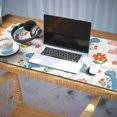 thumbnail image 3 of Long Mouse Pads for Desk,White Cartoon Dinosaurs Flowers Pattern Desk Mats on Top Of Desks, Desk Mouse Pad Extra Large with 3mm Non-Slip Base and Stitched Edge for Gaming,Office,Work,Home 35.4"x15.7", 3 of 6