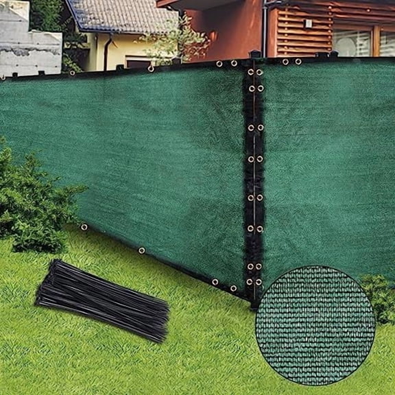 Green 4FT X 50FT Outdoor Privacy Screen Fence & Mesh Shade Net Cover, Ideal for Garden and Backyard - Enhances Privacy for Fencing & Chain Link, Perfect for Patio Privacy Wall, Slats，Freestanding