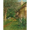 thumbnail image 2 of Fritz Pontini 20x24 Gold Ornate Framed and Double Matted Museum Art Print Titled - Scene of a Farmhouse Garden, 2 of 4