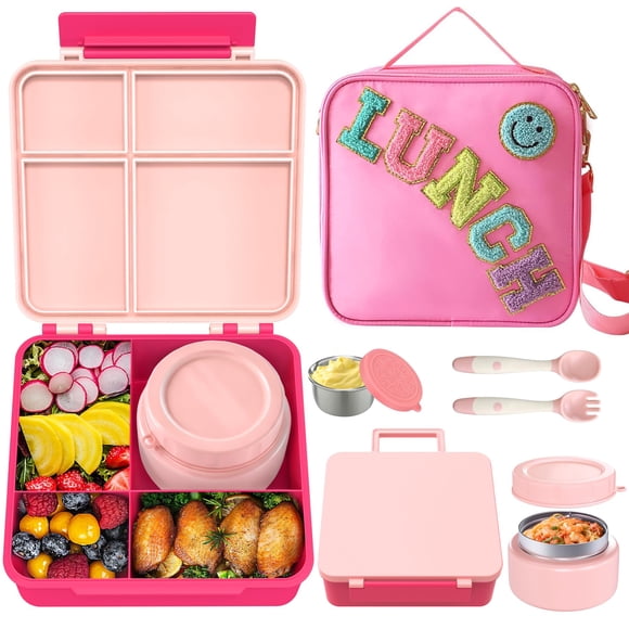Lonchera Bento para Niños Aimsnk con Termo para Sopa de 237 ml Rosa