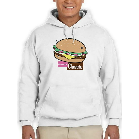American Burguer Classic Hoodie Men -GoatDeals Designs, Male Medium