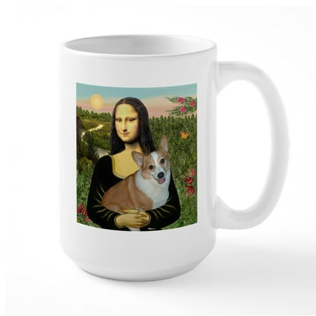 

CafePress - Mona Corgi (Pembr L) Large Mug - 15 oz Ceramic Large White Novelty Mug