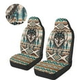 thumbnail image 3 of Pzuqiu Aztec Wolf Car Seat Cover Easy Installation Anti-Slip Car Seats Covers Front Seats Only Soft Comfortable Auto Interior Covers Full Coverage Universal Fit for Cars SUV, 3 of 7