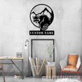 thumbnail image 3 of Craftnamesign Personalized Raccoon With Mountain Metal Wall Art, 3 of 5
