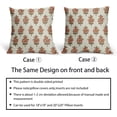 thumbnail image 6 of Brown Orange Floral Pillow Covers 16x16 Set of 2 Fall Colored Flower Leaves Print Decorative Throw Pillow Cases Outdoor Farmhouse Decoration for Sofa Couch Bed, 6 of 6
