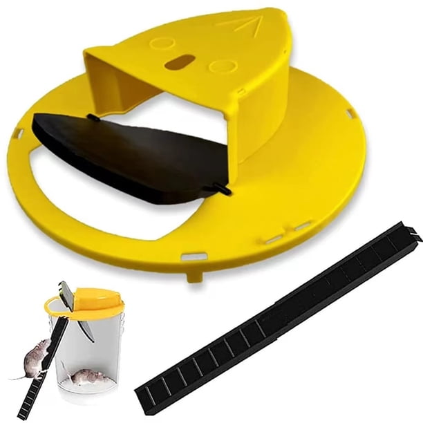 Trampa para ratones humana Tapa del cubo Trampa para ratas Interior al aire libre para el hogar Captura y liberación Ratones vivos Trampa para ardillas Trampa compatible con cubo Repelente d