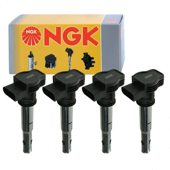 4 pc NGK Ignition Coil compatible with Volkswagen Jetta 2.0L L4 2006-2013 (Full Shop Pack)