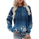 thumbnail image 2 of Heisall Womens Hoodies Spring Autumn Non-positional Print Fashion Casual Loose Ribbed Design Crewneck 2025 New Arrival Tops, 2 of 5