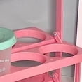 thumbnail image 3 of Portable Beer Bottle Rack Pure Color Foldable Beverage Storage Rack Picnic Beer Handle Basket Pink, 3 of 5