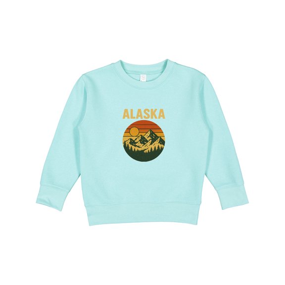 Inktastic Alaska Mountains Retro Outdoor Adventure Toddler Sweatshirt