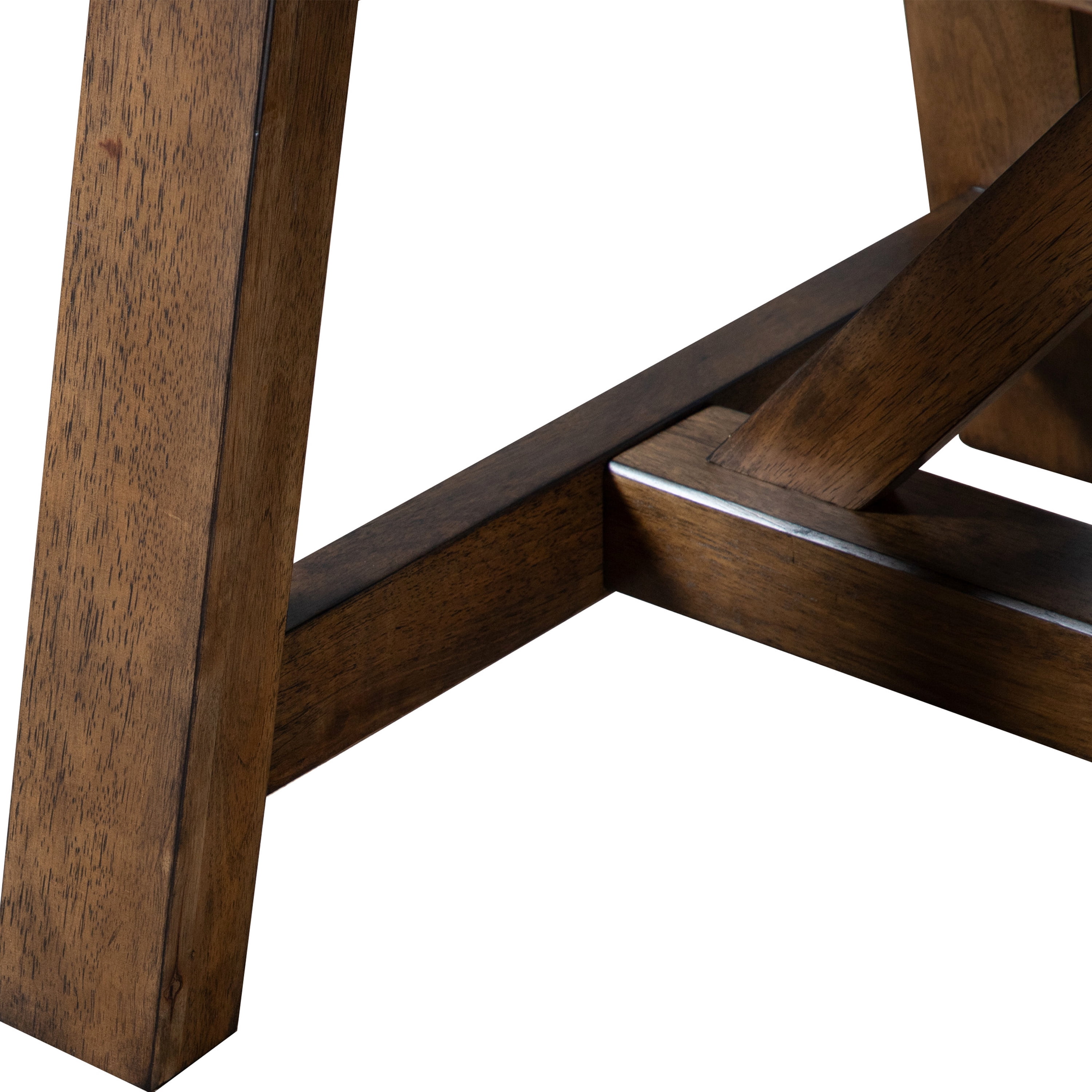 Furniture of America Trevor 72" Trestle Base Dining Table, Brown