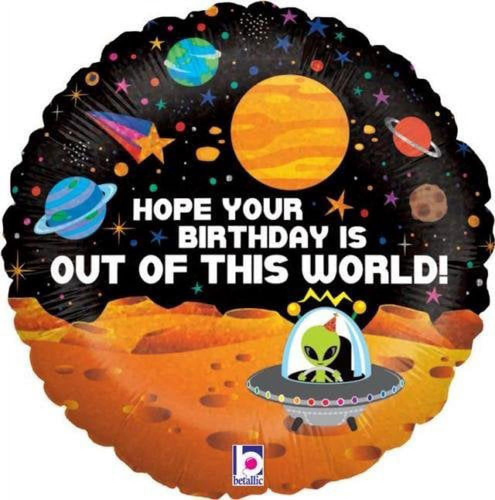 Space Alien 9th Birthday Party Supplies Balloon Bouquet Decorations