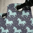 thumbnail image 4 of Ambesonne Abstract Grommet Curtain, Galloping Unicorns, 50" x 63", Mint Dark Taupe Pink, 4 of 6