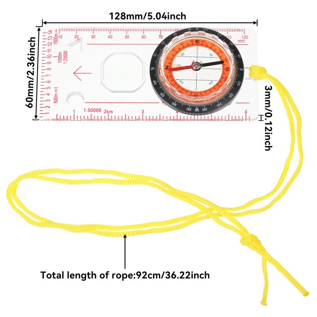 Guardoinrt 2piece Multi-functional Compasses With Clear Scale And Map Scale Ruler Compasses 2pcs 1Set
