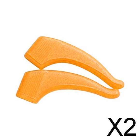 2x2 Piezas Gancho Antideslizante Para Agarre De Orejas Para Gafas Cómodo Para Niños Y Adultos Naranja