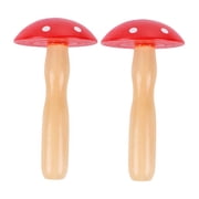 FOMIYES 2-Pack Wooden Darning Mushrooms Red Lightweight Sewing Tools for Household Mending and Fabric Repair