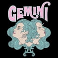 thumbnail image 2 of Women's Lost Gods Zodiac Gemini Art Symbol  Graphic Tee Black Large, 2 of 4