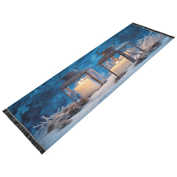 Runner Rug Classical Candles Style Pattern 72x23.5 indoor Washable Runner Rug