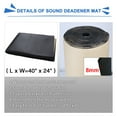 thumbnail image 3 of Unique Bargains 315mil 8mm Car Heat Insulation Pad Underlay Foam Self-adhesive Sound Deadening Auto Dampening Mat, 3 of 6