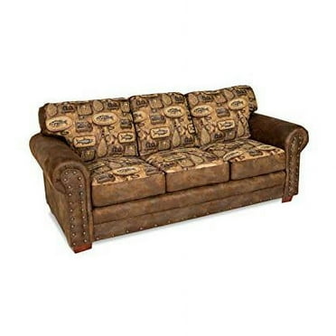 American Furniture Classics, Model 8503-80, River Bend Sofa featuring Fishing Tapestry Motif