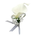 thumbnail image 1 of Paquete de 3 ramilletes de boda para novio con de imitación piezas Sunnimix Ramillete de muñeca de ramillete de novia, 1 of 8