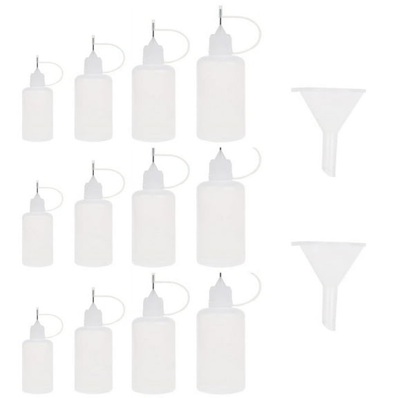 12Pcs Fine Tip Glue Applicator Precision Bottle Needle Tip Applicator Oiler Bottle Needle Tip Bottles for