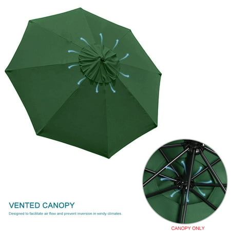 Patio Umbrella Cover Replacement Top Canopy For 9ft 8 Ribs Green Only Canada - 6 Patio Umbrella Canada