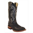 thumbnail image 1 of Ferrini 9039304065B Ladies Print Caiman Square Toe Black Boots 6.5B, 1 of 1