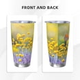thumbnail image 3 of Fotbe Flowers And Butterflies Pattern 20 oz Tumbler Stainless Steel Vacuum Insulated Coffee Ice Cup Double Wall Travel Flask Leak-proof Coffee Cup-Straw Three-piece Set, 3 of 8