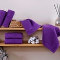 thumbnail image 2 of Luxury Cotton Washcloths 13x13 Inch - Large Hotel Spa Bathroom Face Towel | 12 Pack | Purple, 2 of 7