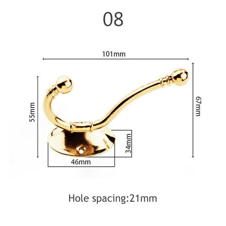

UMMH Hangings Metal Single Hook Clothes Hat Hangers Hooks Mounted Wall Door
