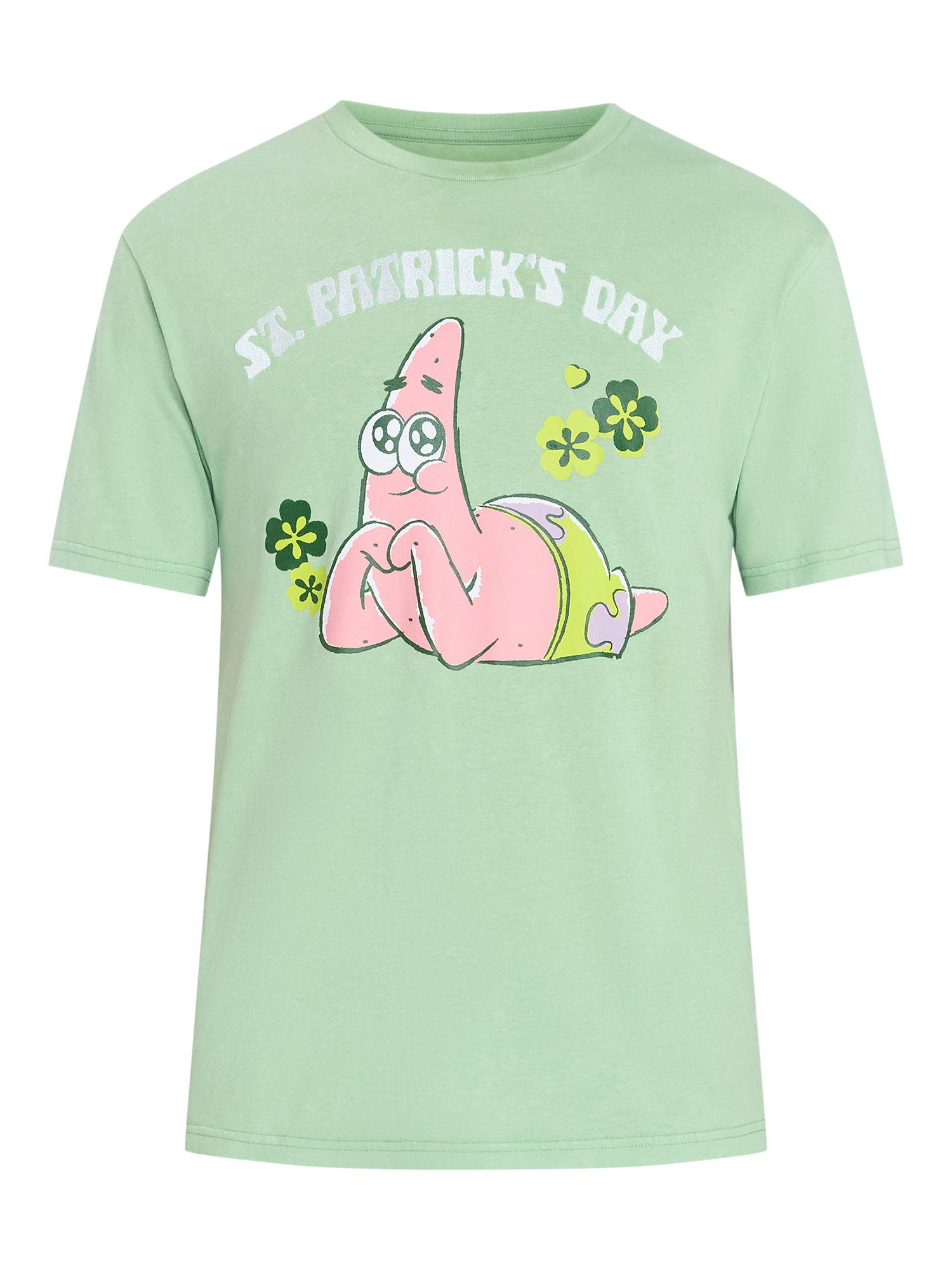 SpongeBob SquarePants Patrick Star Men's and Big Men's St. Patrick's Day Graphic Tee, Sizes XS-5XL