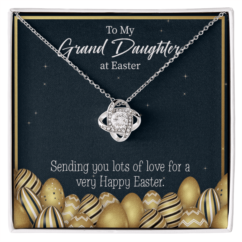 To My Granddaughter Happy Easter Infinity Knot Necklace Message Card