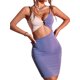 thumbnail image 3 of VISgogo, vestido de verano con tirantes finos para mujer, Color en contraste, elegante, sin mangas, con junta tórica, vestido de fiesta ceñido al cuerpo VISgogo  moda, 3 of 9