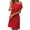 Red, variant on Timegard Summer Dresses for Women off the Shoulder Cap Sleeve Comfy Casual Knit Dresses Fashion