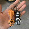 thumbnail image 3 of PENGXIANG New Cartoon Key Chain Silicone Zebra Giraffe Funny Toy Keychain Car Key Ring, 3 of 3